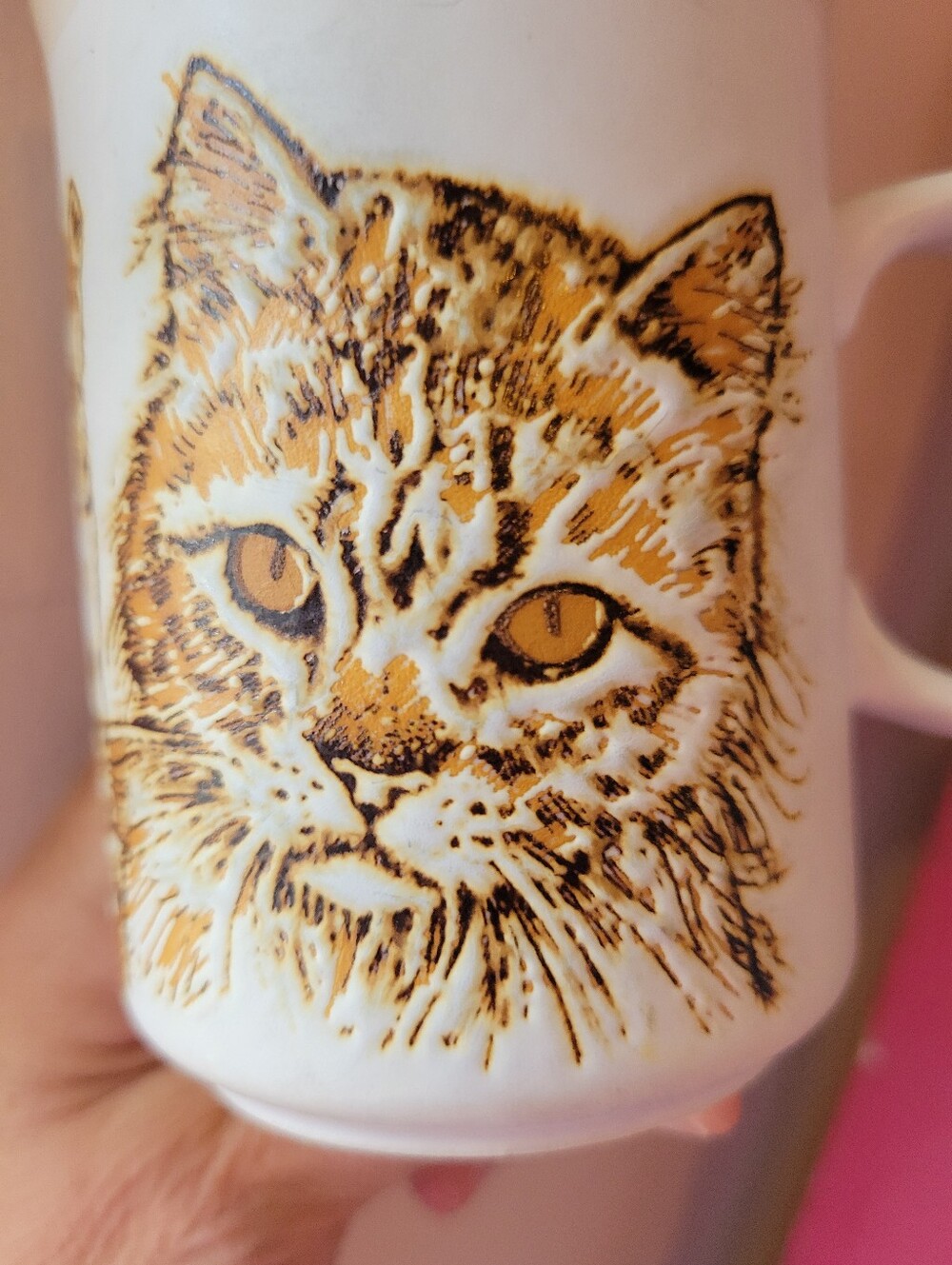Vintage Dunoon Ceramics Tabby Cat Mug Made in Scotland ~ Cute Cat Family!